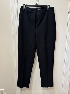Express Super High Rise Straight Tailored Black Work Pants 10Long